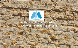 Beach Gold Marble Stacked Stone,White Gold Marble Ledgestone,Natural Stone Cladding,Real Stone Thin Veneer,Gold Vein Culture Stone,Marble Stone Wall Panel