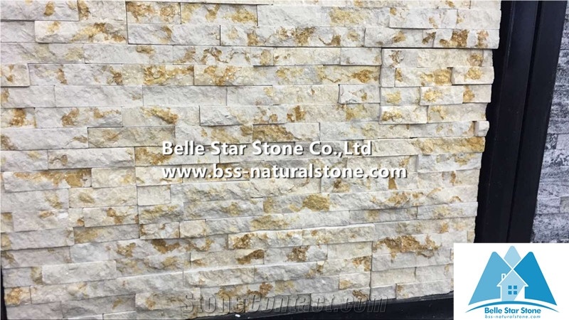 Stacked Stone Wall White Marble Stacked Stone Haikou Gray