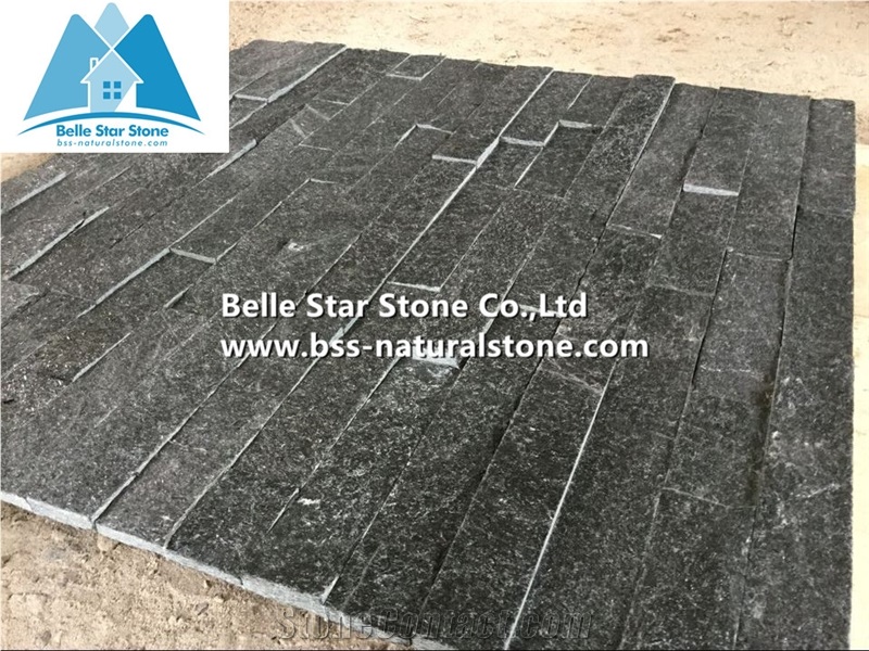 Black Quartzite Culture Stone,Black Z Clad Stone Cladding,Natural Ledger Panels,Porches Stacked Stone,Interior Black Thin Stone Veneer,Outdoor Quartzite Wall Panel