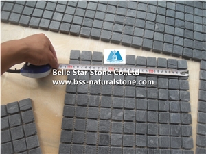 Black Riven Slate Mosaic,Slate Stone Wall Mosaic,Charcoal Split Face Slate Mosaic Pattern,Carbon Black Slate Floor Mosaic,Natural Stone Mosaic Tiles,Interior Wall Tile Mosaic,Black Mosaic Wall Stone