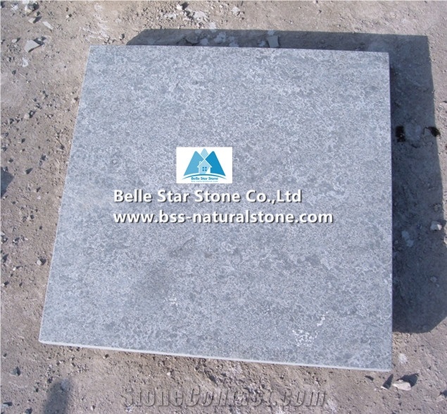 China Blue Limestone Tiles,Flamed Limestone Floor Tiles,Flamed Blue Limestone Pavers,Limestone Patio Stones,Grey Limestone Flooring,Limestone Slabs,Limestone Walkway Paving Stone,Limestone Driveway