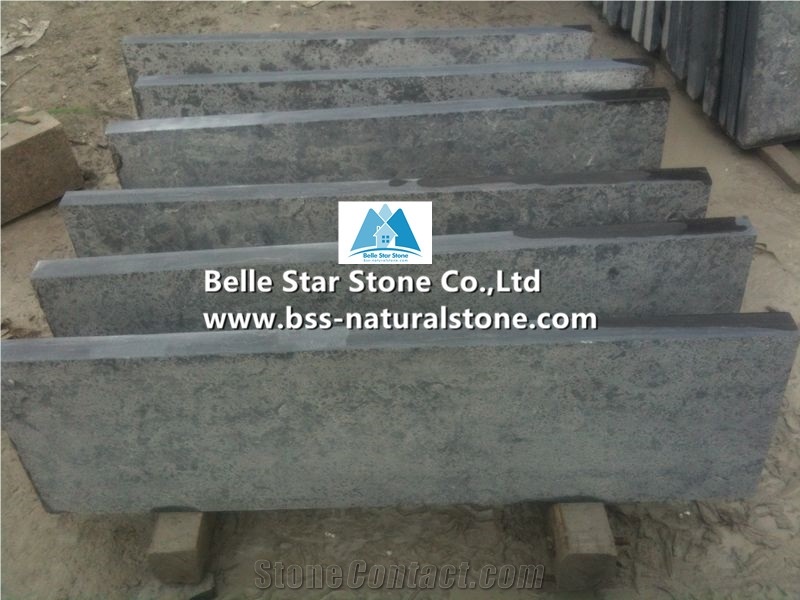 Chinese Blue Limestone Steps,Honed Blue Limestone Stair Treads,Half or 1/4 Bullnose Blue Limestone Staircase,Limestone Stair Riser,Outdoor Landscaping Blue Limestone Stairs,Blue Landscaping Stone