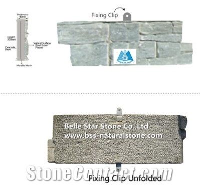 Green Slate Cemented Stacked Stone,Split Face Slate Ledgestone with Concrete Back,Green Stacked Stone,Natural Slate Z Clad Stone Cladding,Green Stone Panel,Slate Stone Veneer,Natural Slate Ledger Pane