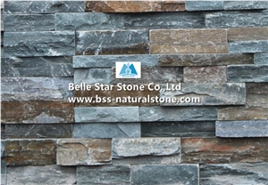 Green Split Face Slate Culture Stone,Riven Slate Stone Cladding,Green Slate Ledgestone,Natural Slate Stacked Stone,Real Stone Veneer,Green Stone Wall Panels,Slate Wall Cladding,Green Ledger Panels
