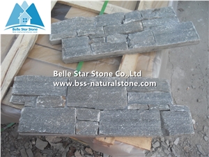 Grey Slate Cemented Z Clad Stone Cladding,Natural Stacked Stone,Grey Culture Stone Veneer,Exterior Wall Ledgestone Panels,Pillar Wall Stone Panel