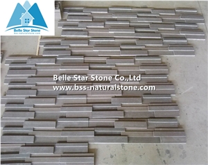Lilac Wenge Sandstone 3d Ledgestone,Purple Wooden Sandstone up and Down Stacked Stone,Purple 3d Z Clad Stone Cladding,Natural 3d Stone Panel,Outdoor Wall Stone Veneer,Sandstone 3d Culture Stone