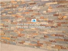 Multicolor Riven Slate Stacked Stone,Copper Rust Slate Thin Stone Veneer,Sunset Slate Ledgestone,Multicolour Slate Stone Cladding,Rusty Slate Stone Panel,Autumn Rose Slate Culture Stone,Natural Ledger