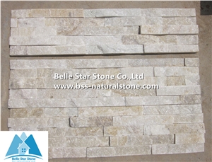 Off-White Quartzite Ledgestone,Ivory Quartzite Stacked Stone,Milk White Quartzite Thin Stone Veneer,Natural Stone Panel,Ivory Stone Cladding,Outdoor Wall Ledger Panels,Porches Culture Stone