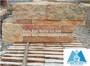 Rustic Quartzite 18X35 S Clad Stacked Stone, Natural Culture Stone,Multi Color Ledgestone Panels,Rustic Thin Stone Veneer,Outdoor Wall Stone Panel,Indoor S Cut Stone Cladding