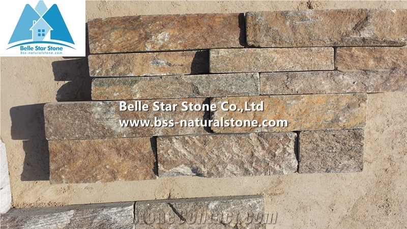 Rustic Quartzite Stone Cladding,Multicolor Quartzite Ledgestone,Quartzite Stone Wall Panels,Stone Veneer,Quartzite Culture Stone,Natural Stacked Stone