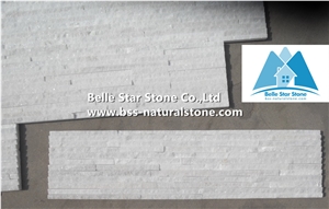 Snow White Quartzite Mini Stacked Stone,Super White Quartzite Ledgestone,Natural Thin Stone Veneer,Outdoor Landscaping Culture Stone,White Stone Panel,Z Stone Cladding For Wall Decor