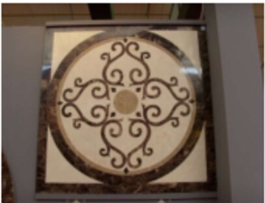 Natural Marble Stone Waterjet Square and Round Medallion for Hotel Lobby and Home Decoration 100x100 & 120x120cm