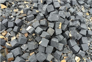 China Black Basalt Zhangpu Black Split Cubes Pavers