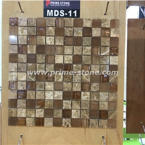 Composited Marble + Glass Mix Mosaic