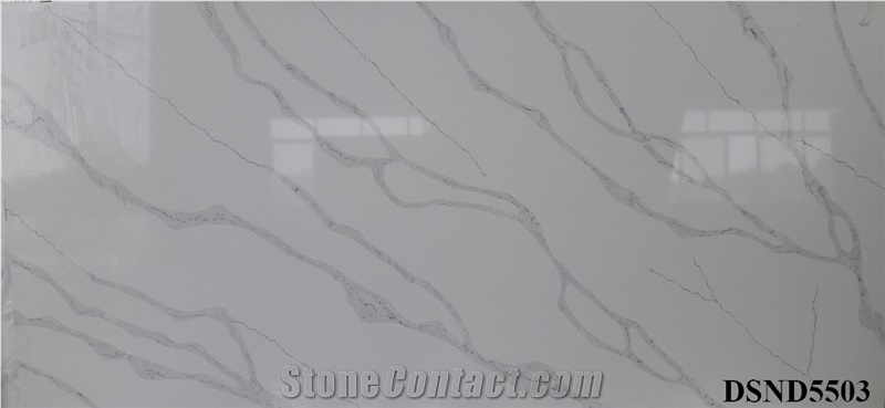 Quartz Stone/Manmade Stone/Calacatta Vagli Quartz Countertops/ Kitchen Island Tops/Foshan,China
