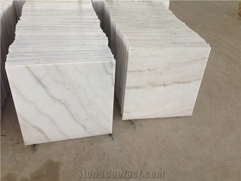 China Natural Stone Surface Polished Guangxi White Marble Tiles with Black Viens for Floor Covering Tiles/Marble Wall Covering Tiles/Wall Clading,Interior Decoration Stone for Hotel