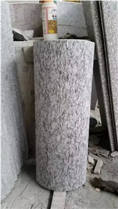 China Popular Cheap Spray/Seawave Sea Wave White Granite Polished Kitchen Countertops, Bar Tops, Worktops with Sink/Wash Basins Hole, Beveled Edge Profile, Nature Building Stone
