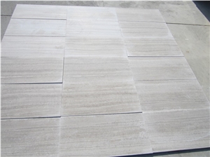 China White Wooden Grain Marble Tile for Bathroom Walling / Hotel Flooring Design/ China Bianco Serpentino Classic Marble Tiles for Wall Cladding