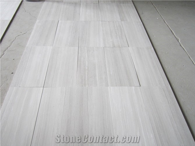 China Wooden White Marble Polished Flooring & Walling Tiles, Siberian Sunset Marble Slabs & Tiles