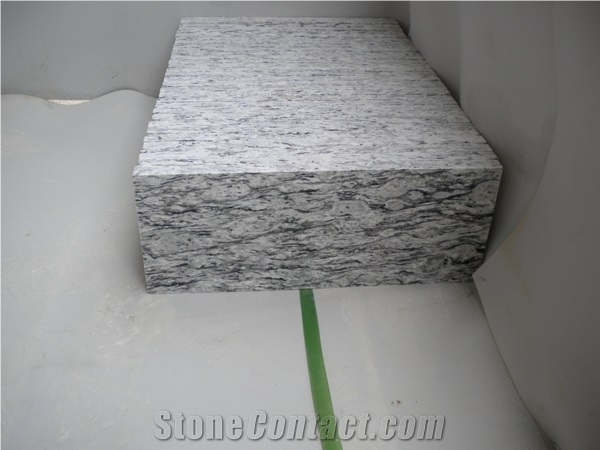 Chinese Good Price Spray White Granite Stair Treads