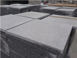 Flamed Hubei G603 Light Grey Granite/Silver Grey/Sesame Grey/Bianco White Tiles&Slabs,Granite Wall Covering/Floor Covering/Granite Tiles/Building Stone