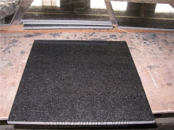 Good Price Spark Black Granite Tiles Slabs Sparkle Black Granite