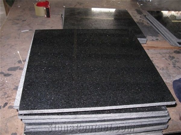 Good Price Spark Black Granite Tiles Slabs Sparkle Black Granite