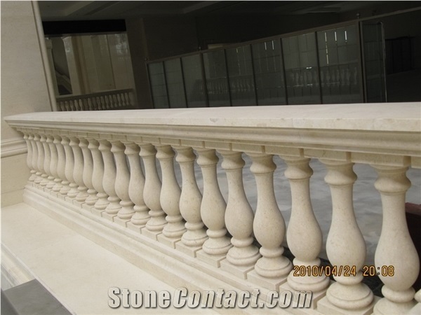 Jura Beige Limestone, Beige Limestone Balusters, Yellow Limestone Balustrades and Handrails