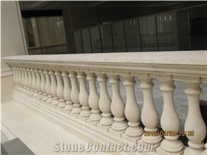 Jura Beige Limestone, Beige Limestone Balusters, Yellow Limestone Balustrades and Handrails