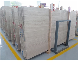 Polished Wooden White Crystal Marble Pattern,Hebei White Wooden Marble Jumbo Pattern