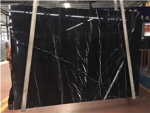 Popular Nero Black Marquina Marble Polished Big Random Slabs & Tiles for Wall and Floor, Natural Building Stone