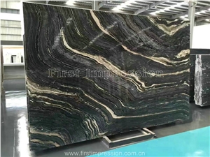 Black Wood Vein Marble/Black Wooden Marble/Antique Black Marble/Ancient Wood Grain Marble/Black Forest Book Match Big Slab