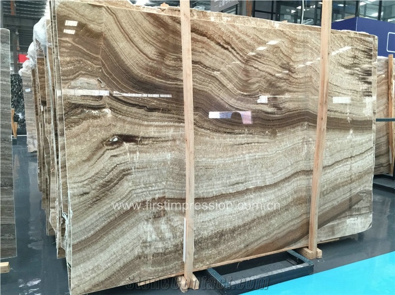 Brown Wood Grain Onyx Slabs & Tiles/Chinese Onyx/Gold Wood Onyx Home Decoration Stone/Tv Background Decoration Stone/Table Decoration Stone/Wall Covering Tiles/Floor Covering Tiles