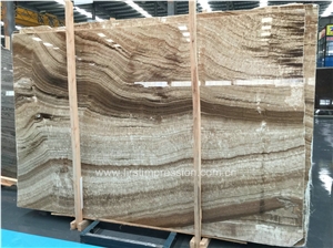 China Brown Wood Grain Onyx Slabs & Tiles/Chinese Onyx/Gold Wood Onyx Home Decoration Stone/Tv Background Decoration Stone/Table Decoration Stone/Wall Covering Tiles/Floor Covering Tiles