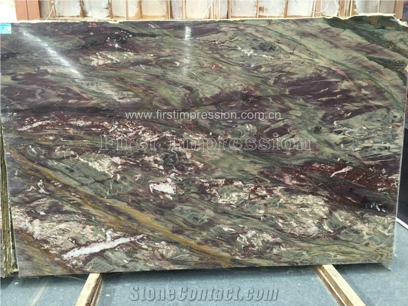 Multicolor Green Marble Slabs & Tiles/Marble Wall & Floor Covering Tiles/Wall Covering Tiles/Green Marble Pattern/Natural Building Stone Material/New Marble/Big Flower Like Phoenix