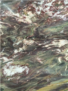 New Polished Multicolor Green Marble Slabs & Tiles/Marble Wall & Floor Covering Tiles/Wall Covering Tiles/Green Marble Pattern/Natural Building Stone Material/New Marble/Big Flower Like Phoenix