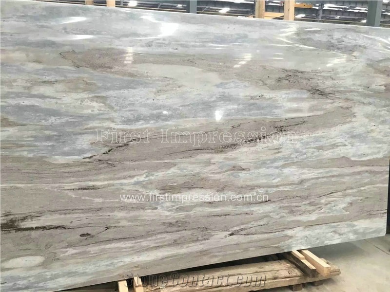 Wood Grain Marble Slabs&Tiles/Blue Palissandro Marble Slabs/China Wooden Grain Marble/Crystal Blue Marble with Brown Veins/Chinese Crystal Wooden Grain Marble