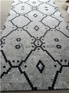 Carrara White Mosaic Pattern