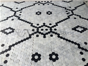 Carrara White Mosaic Pattern