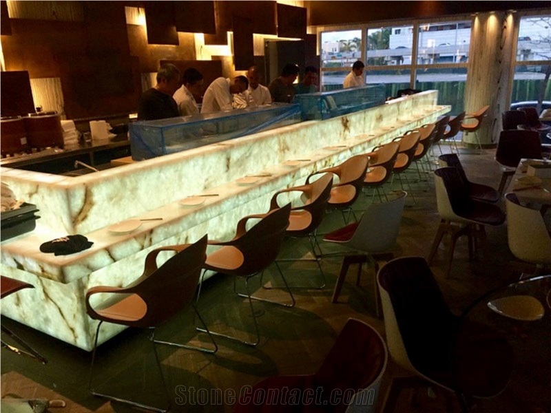 Artificial Rain Forest Green Marble Stone Panel Bar Tops,Club Reception Desk,Translucent Backlit Panel Cladding,Covering Project Show