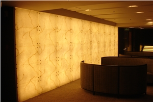 Beige Artificial Alabaster Backlit Tile Walling Cladding Panel,Cream Engineered Glass Onyx Translucent Stone Tiles for Bathroom Walling,Transtones Customized