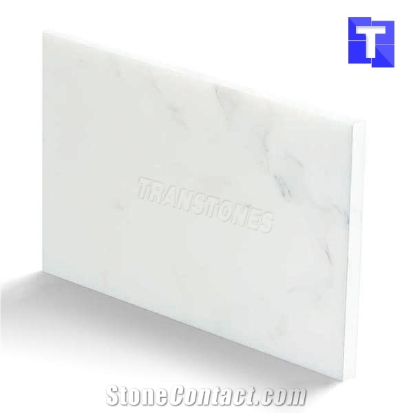 Crystal White Magical Solid Surface Artificial Onyx Bath Top,Vanity Top,Engineered Stone Alabaster Tile for Bathroom Design Countertops,Transtones Customized