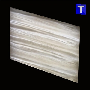 Fantasty Crystal Ice White Translucent Backlit Onice,Binaco Artificial Onyx Tile,Engineered Stone Alabaster Tiles Slabs for Tabletop Bar Tops Cladding,Wall Panel,Glass Stone,Transtones Customized