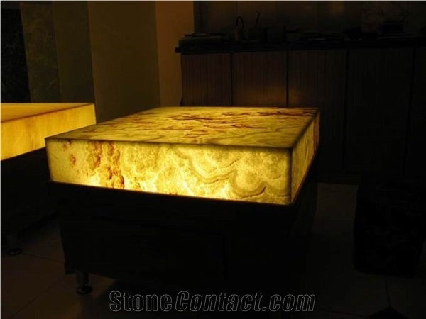 Golden Solid Surface Artificial Onyx Bath Top,Vanity Top,Engineered Stone Alabaster for Bathroom Design Countertops,Transtones Customized