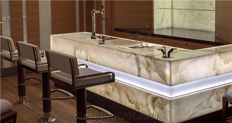Golden Solid Surface Artificial Onyx Bath Top,Vanity Top,Engineered Stone Alabaster for Bathroom Design Countertops,Transtones Customized