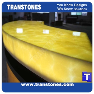 Honey Beige Onyx Artificial Stone Faux Alabaster Resin Panels,Artificial Onyx Tiles Solid Surface Sheet for Reception Desk,Bar Tops
