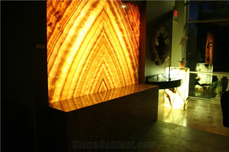 Translucent Backlit Artificial Onyx Club Square Bar Tops,Reception Desk,Worktops,Engineered Stone Solid Surface Yellow Alabaster Table Top,Transtones Customized