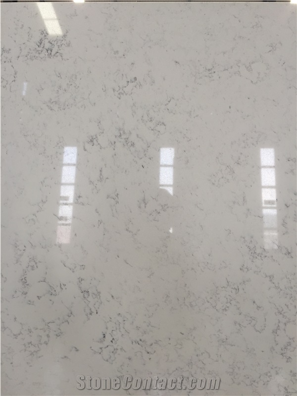 Artificial Quartz Stone Bs3105 Solid Surfaces Polished Slabs & Tiles Engineered Stone for Hotel Kitchen Bathroom Counter Top Walling Panel Environmental Building Materials