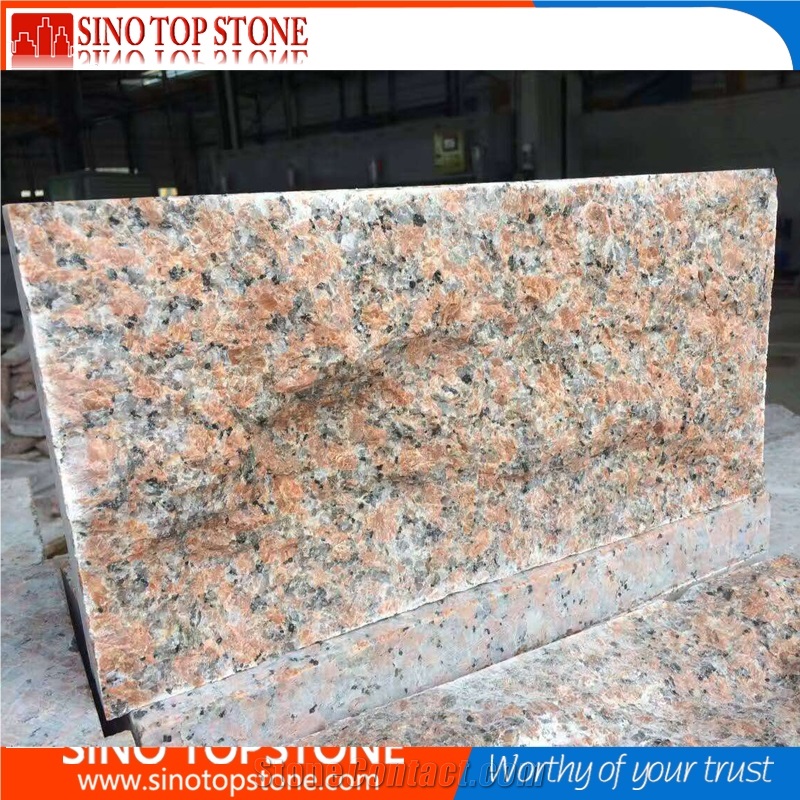Split Faced G652 Maple Red Granite Tiles, Wall Covering Tiles or Driveway Red Granite Paving Stone