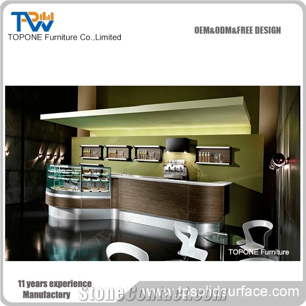 Artificial Marble Stone Bar Table Tops Restaurant Bar Counters Tops for